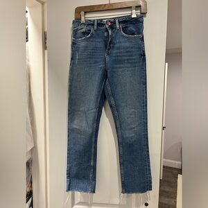 Zara Skinny/Straight Dark Wash Jeans